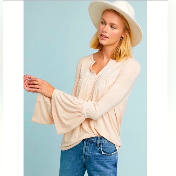 Anthropologie Tops - Anthropologie Meadow Rue Casablanca Embroidered Top
